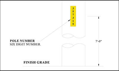 pole number six digit number