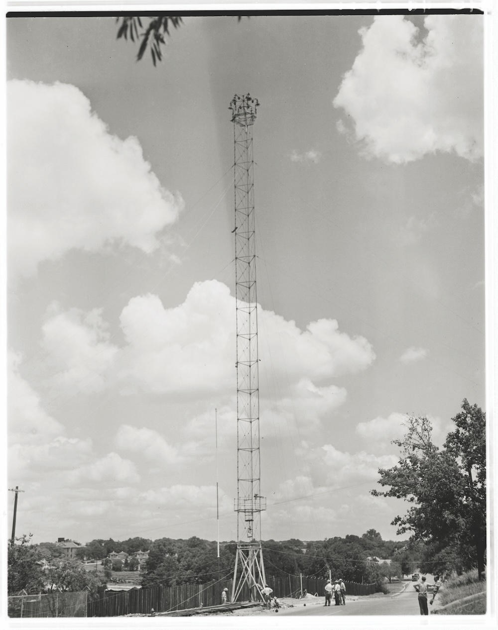 Historical image of Austin's early moon tower