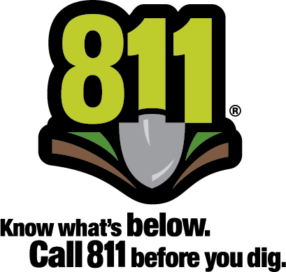 811 Call before you dig logo