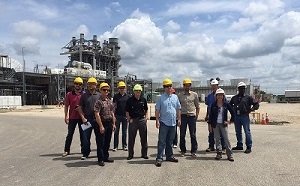 Power plant tour group
