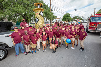 Austin Energy employees and their families at the Juneteenth Parade, East Austin, 2019