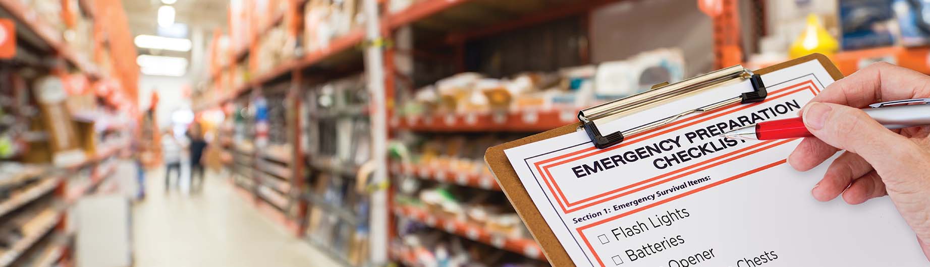 Checklist of emergency supplies