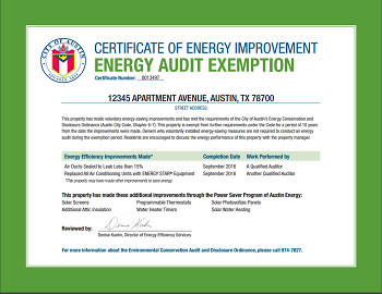 ECAD Energy Audit Exemption