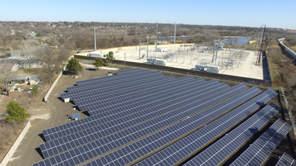 Kingberry solar panels at the Mueller Development